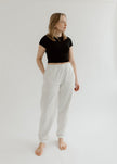 The Gisele Pant | Heavyweight Heathered White