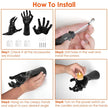 3Pcs Creepy Reaching Hands With Lighted Candles Wall Mounted Halloween Decoration Witch Devil Hand Aesthetic Goth Gothic Life Sized Horror Hands Hanging Sculpture