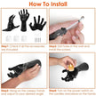 3Pcs Creepy Reaching Hands With Lighted Candles Wall Mounted Halloween Decoration Witch Devil Hand Aesthetic Goth Gothic Life Sized Horror Hands Hanging Sculpture