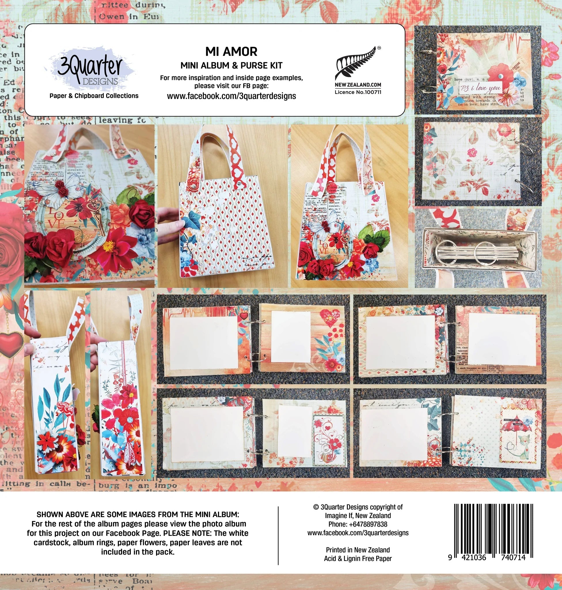 3Quarter Designs - Mini Album & Purse Kit - Mi Amor