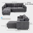 Wilshere Reversible Sectional with Changeable Chaise-Grey