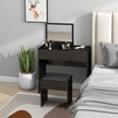 Mia Modern Vanity Set with Flip Top Mirror-Black