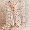 Raita Hooded Towel - Caramel / Optic Blue