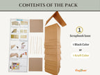 CrafTreat Scrapbook Blanks - Piano Hinge Book - Kraft Color