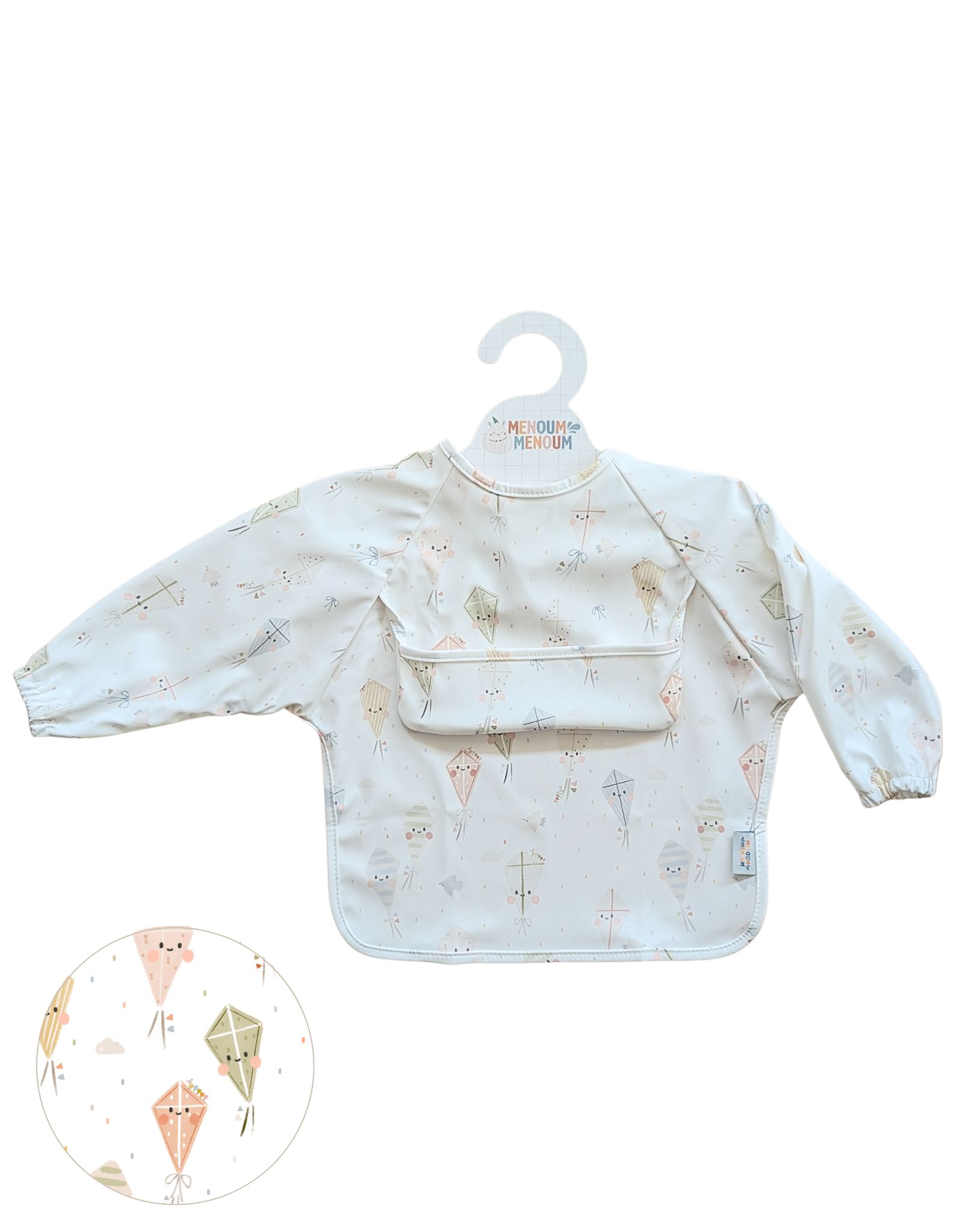 Long-sleeved bib - Kite - Menoum