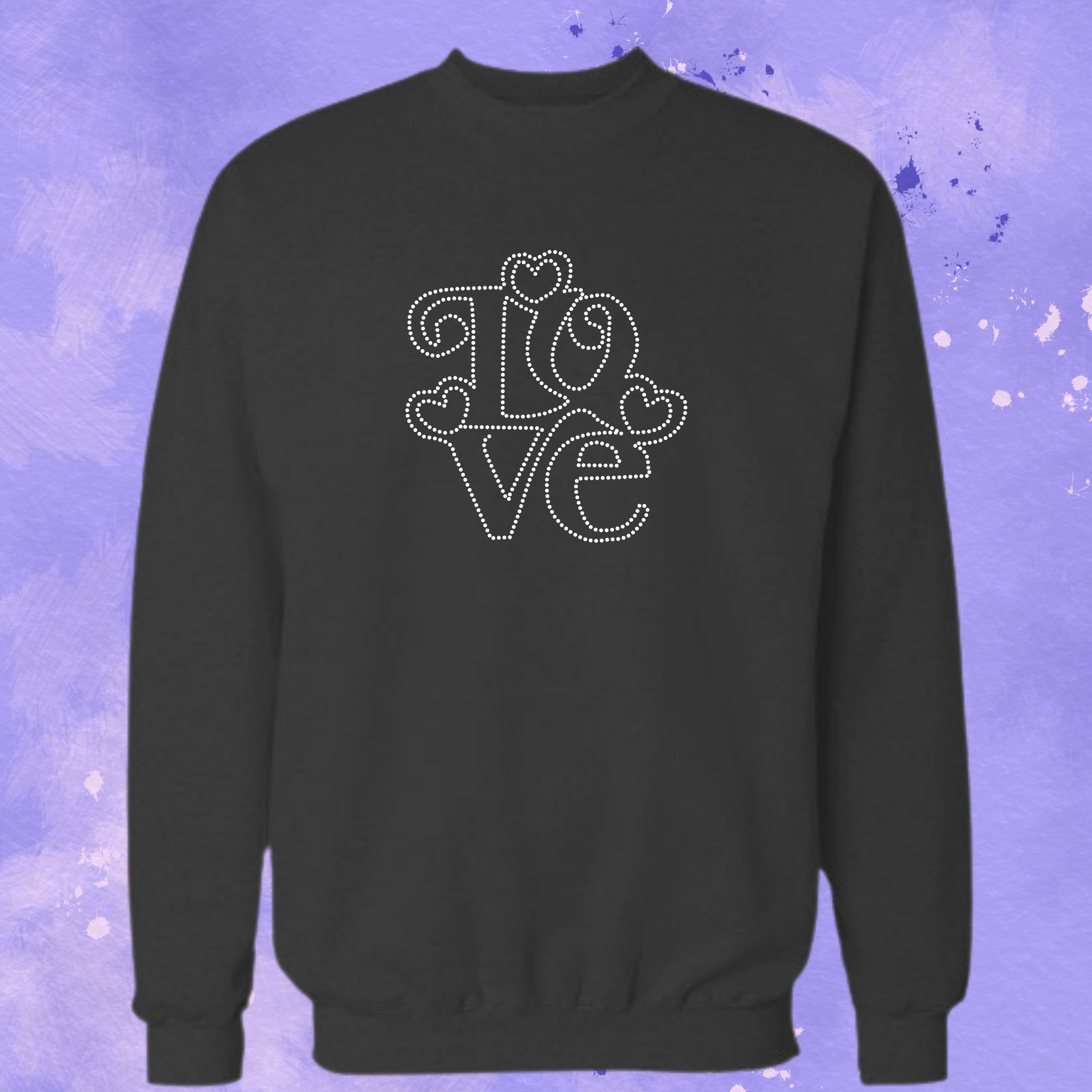 LOVE Rhinestone Shirt – Valentine Sparkle Bling Tee | Blingdazzel