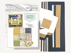 Craftreat Scrapbook Blank Quick Folio - Flip Flair Folio - Black, Kraft and White