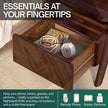 Rum Solid Wood Nightstand