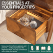Rum Solid Wood Nightstand