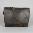 Greenwood Leather Laptop Bag. Premium Waxed Full-Grain Leather Briefcase for 16