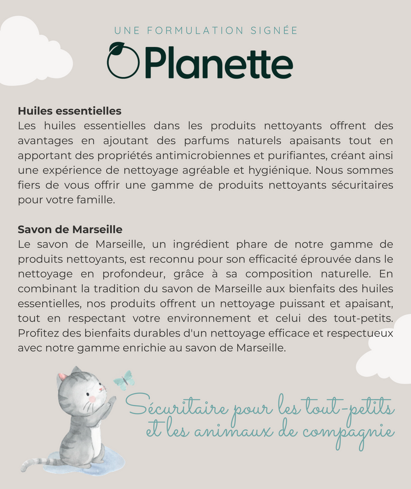 Cleaning line - All-purpose cleaner for toys and accessories - 500 ml - Box of 8 - Veille sur toi & Planette