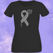 Breast Cancer Ribbon Flying Birds Rhinestone Shirt – Awareness Sparkle Bling Tee | Blingdazzel