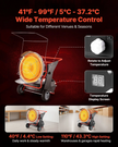 VEVOR 125,000 BTU Radiant Kerosene Diesel Heater, Portable Industrial Space Heater with Adjustable Temp & Wheels, Ideal for Jobsite, Garage, Warehouse, Workshop Construction Heating, Black