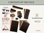 CrafTreat Scrapbook Blanks - FlipFlap Gatefold - Black & Kraft Color