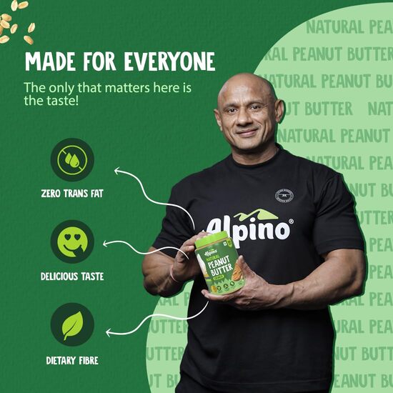 Natural Peanut Butter Crunch | Unsweetened | 30% High Protein| Made with 100% Roasted Peanuts | No Added Sugar or Salt | No Hydrogenated Oils | Non GMO | Gluten Free | Vegan