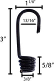 Lehigh Heavy Duty Coated Steel Cord Hooks with Steel Crimp Ring 1/4