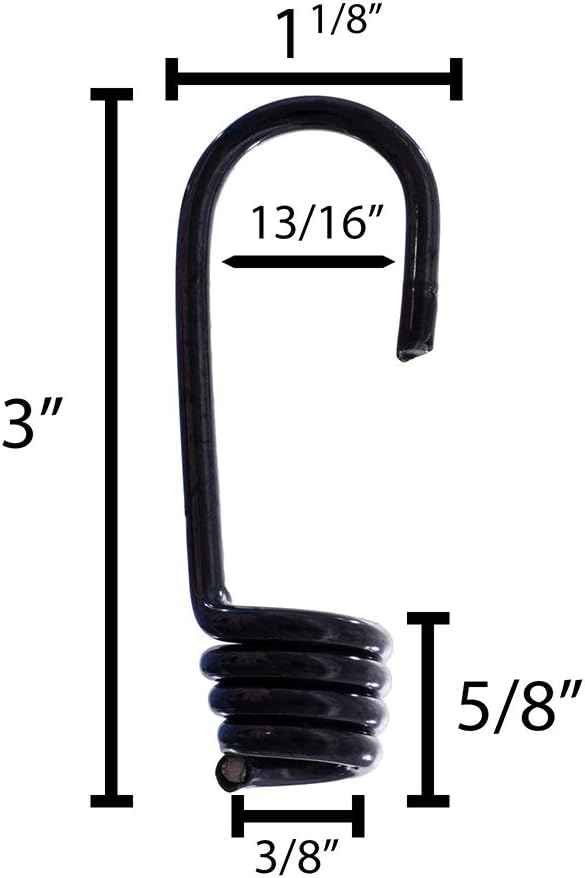 Lehigh Heavy Duty Coated Steel Cord Hooks with Steel Crimp Ring 1/4