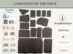 CrafTreat Scrapbook Blanks - Gate Fold Folio - Kraft Color
