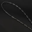Collier en chaîne à maillons en forme de trombone, argenté, PALERMO Essential.