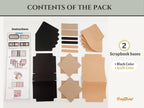 CrafTreat Scrapbook Blanks - Basic 6x6 - Black & Kraft Color