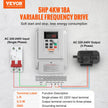 Variable Frequency Drive for AC Motor Speed Control (VFD) 5HP 4KW 220V-240V Input to 3 Phase 220V-240V Output