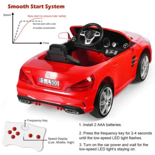 2026 Mercedes Benz 12V SL500 Kids Ride On Car with Remote Control