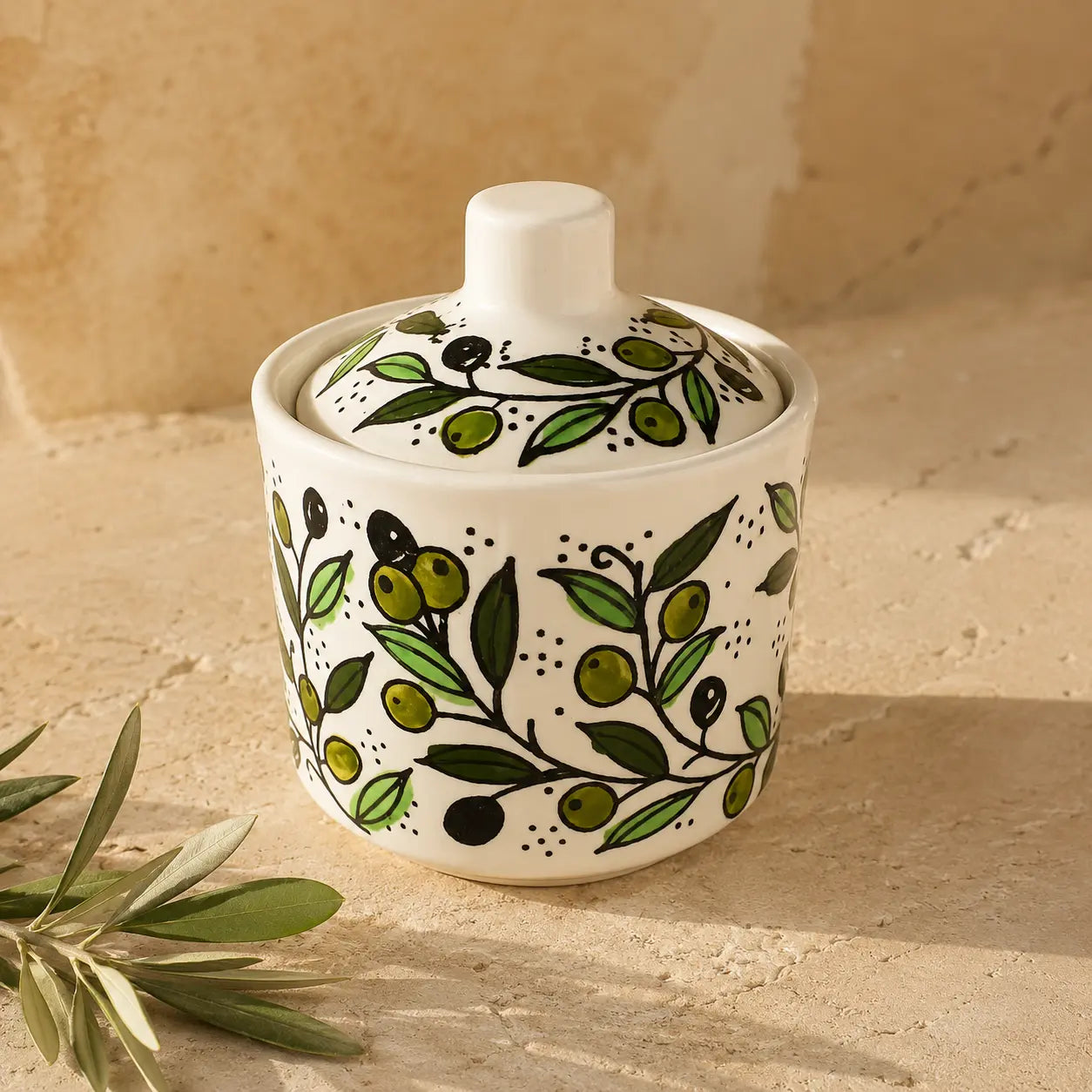 Handmade Ceramic pot with Lid – Sugar, Tea & Coffee Storage Jar / Canister