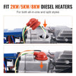 VEVOR Diesel Heater Glow Plug Kit, Ceramic Glow Plug Repair Kit with Removal Fitting Tool, Diesel Heater Rebuild Kit for 2KW/5KW/8KW Air Diesel Parking Heater Replacement