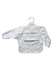 Long-sleeved bib - Delicate flowers - Menoum