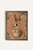 LAPIN ÉLÉGANT, CADRE VINTAGE BRONZE