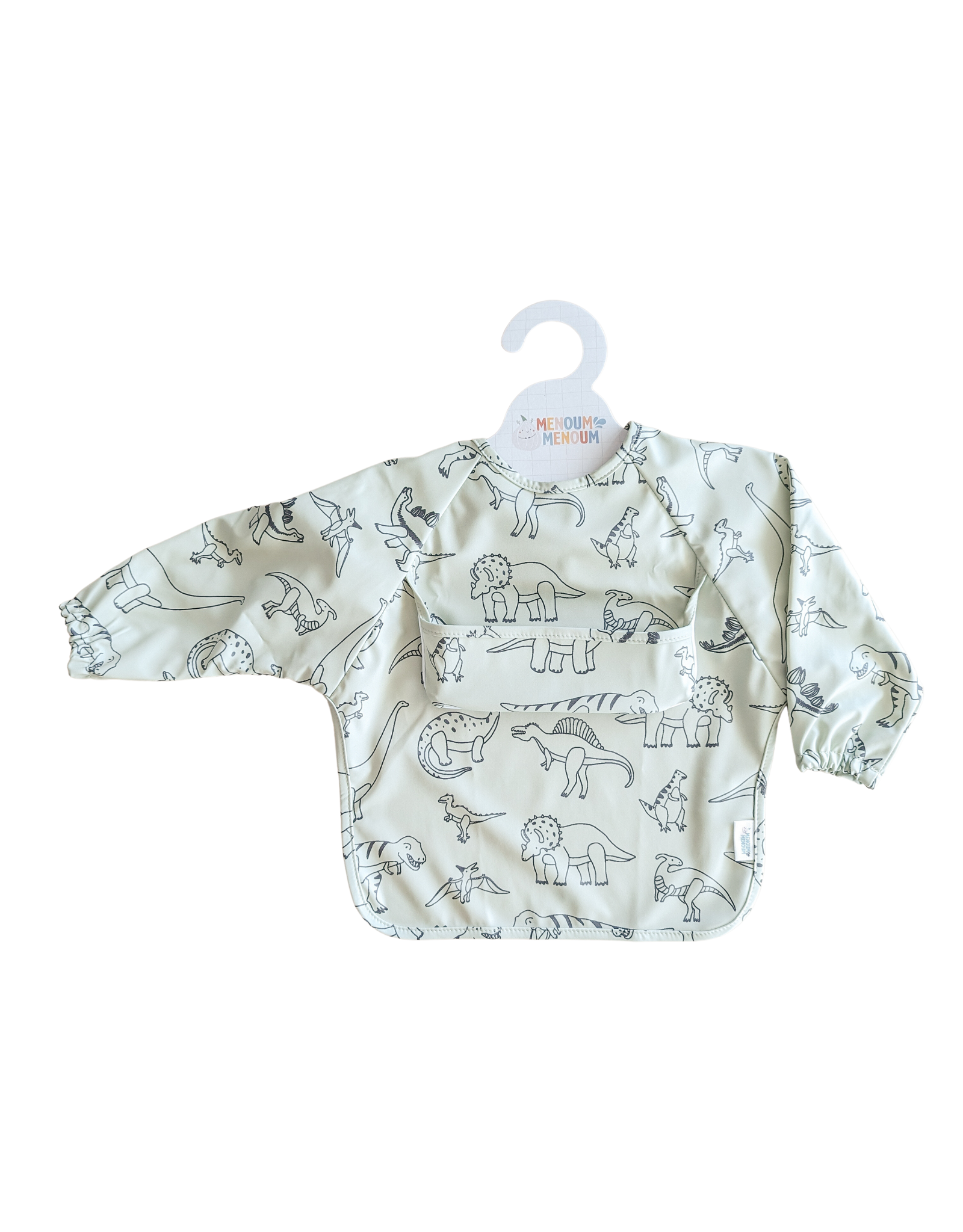 Long-sleeved bib - Dinosaur - Menoum