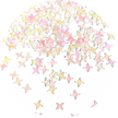 Rainbow 4 pointed star Glitter - Transparent