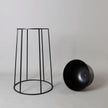 Fazel Black Raised Metal Pot Planter 2’