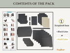 CrafTreat Picnic Basket Mini Album DIY Scrapbook Blank - Black