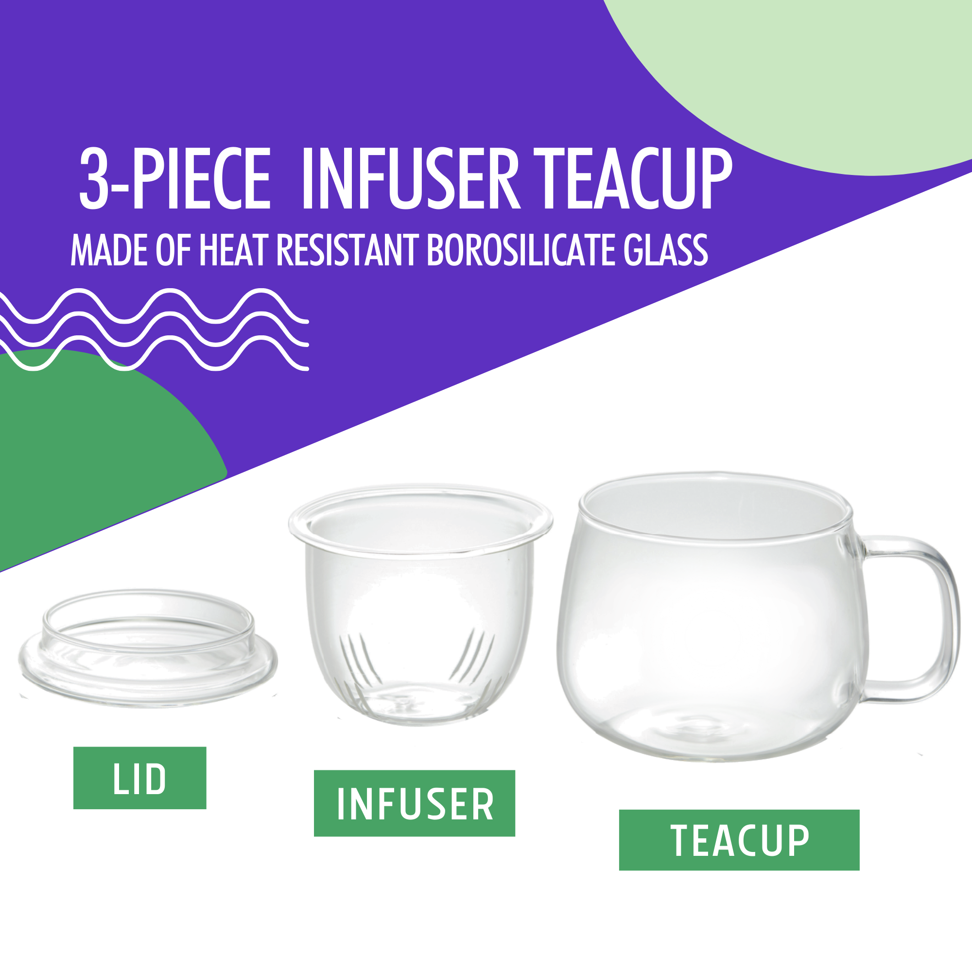 Green Loose Tea & Infusion Teacup Gift Set