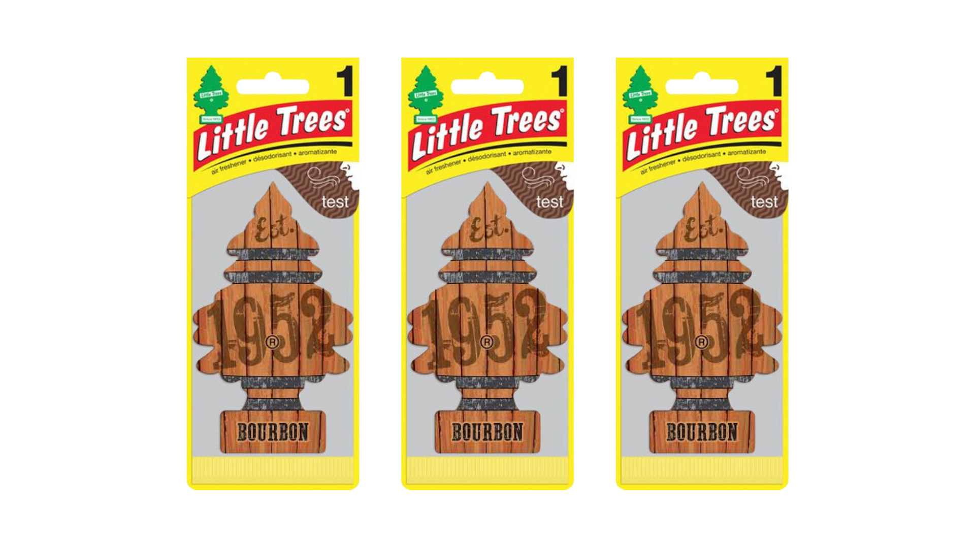 Little Trees Car Air Freshener Bourbon (Bundle of 3)