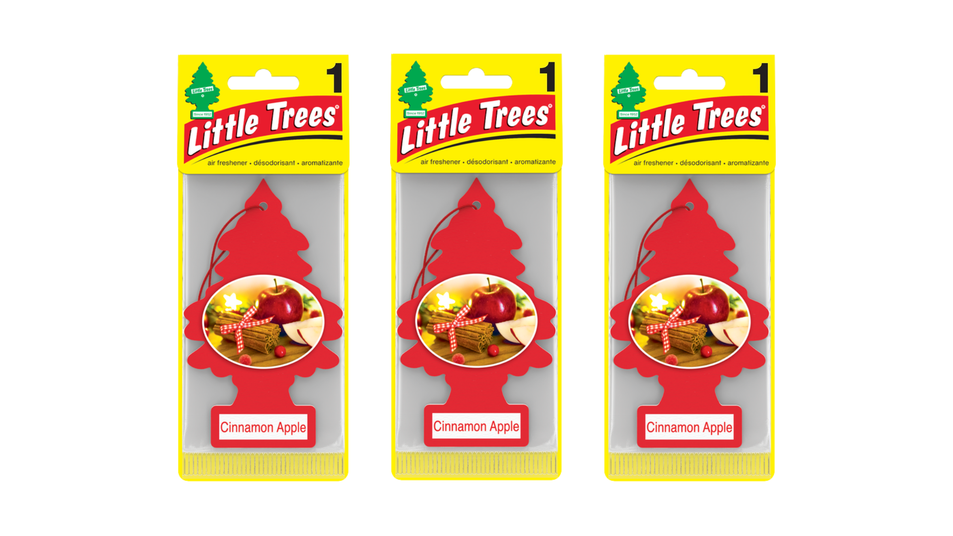 Little Trees Car Air Freshener Cinnamon Apple (Bundle of 3)