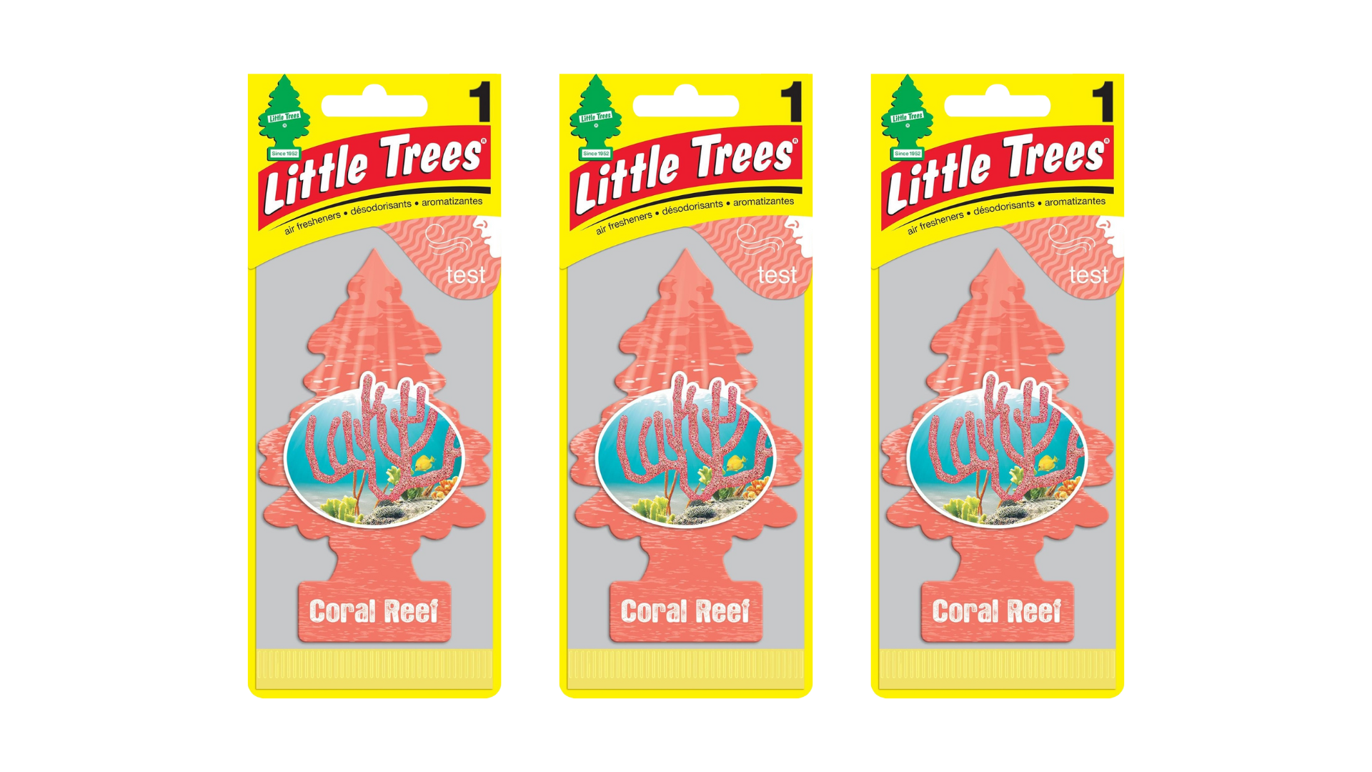 Little Trees Car Air Freshener Coral Reef (Bundle of 3)