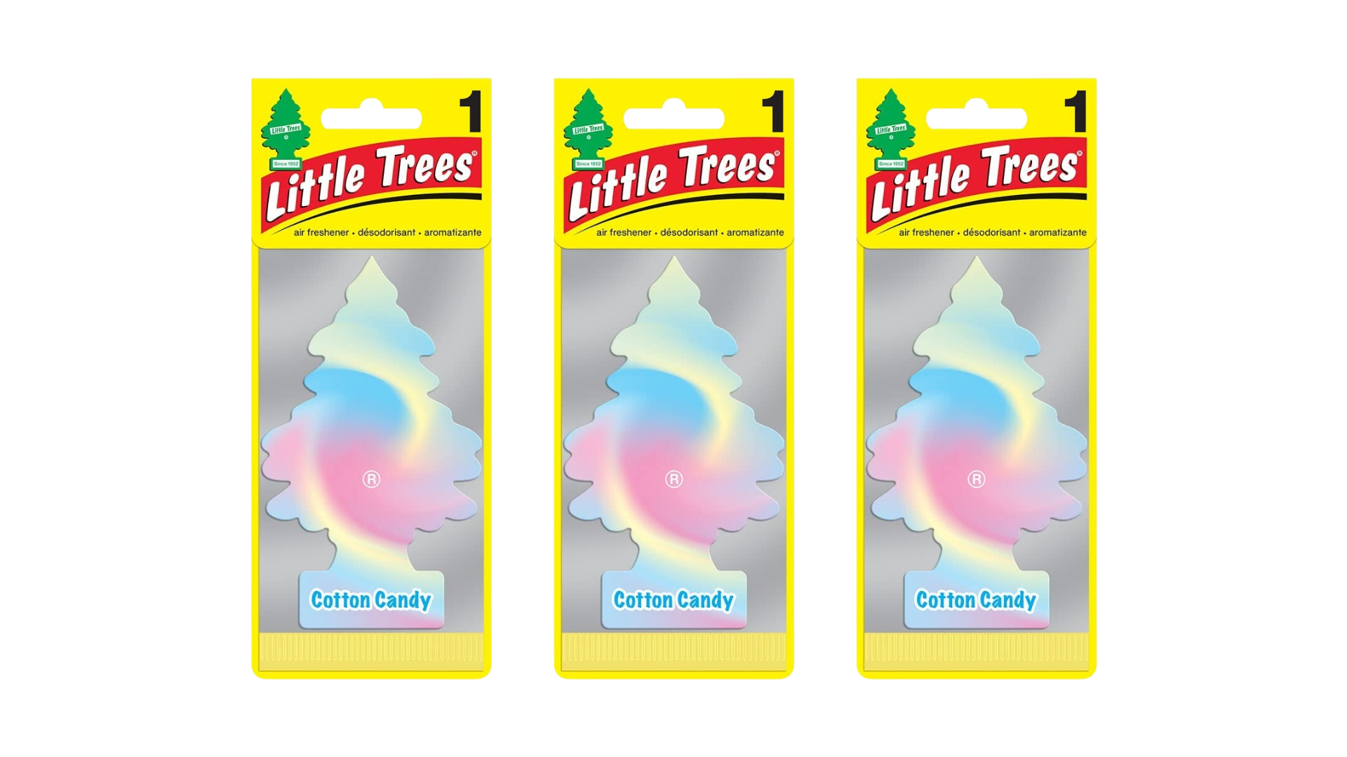 Little Trees Car Air Freshener Cotton Candy (Bundle of 3)