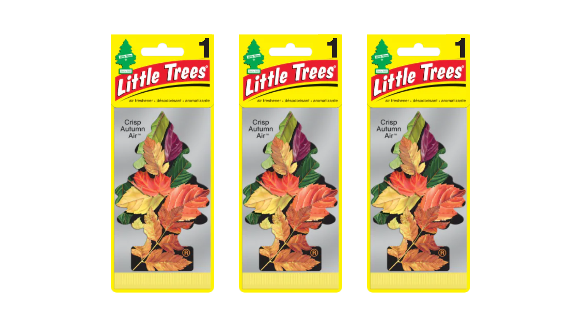 Little Trees Car Air Freshener Crisp Autumn Air (Bundle of 3)