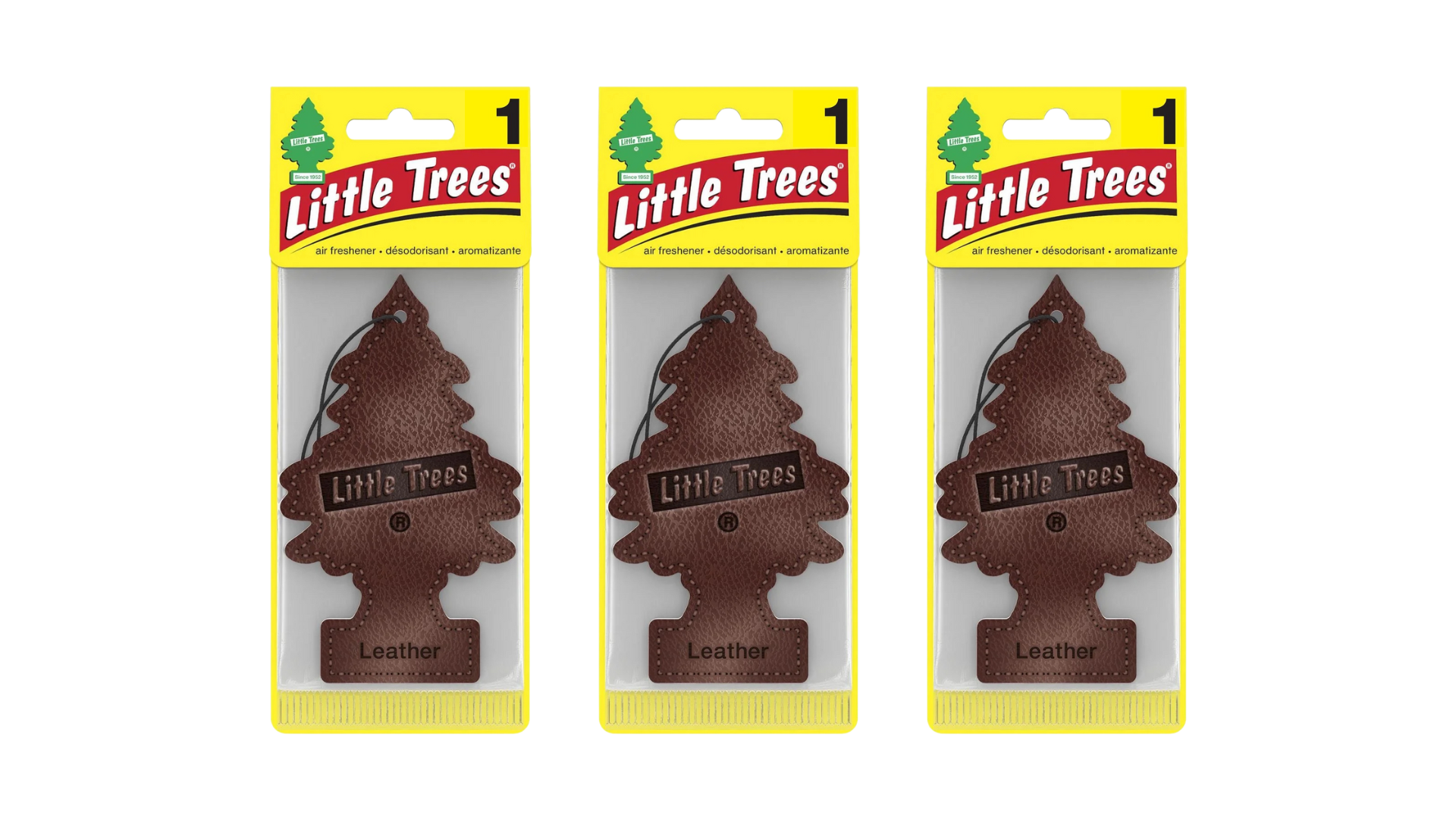Little Trees Car Air Freshener Leather (Bundle of 3)
