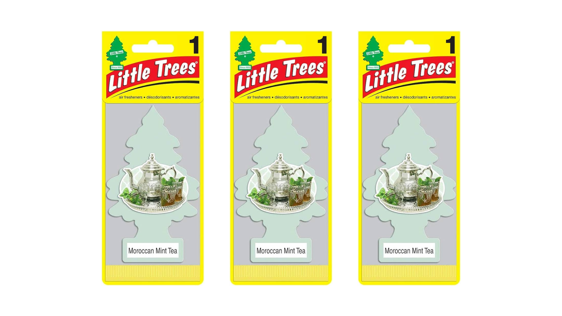 Little Trees Car Air Freshener Moroccan Mint Tea (Bundle of 3)