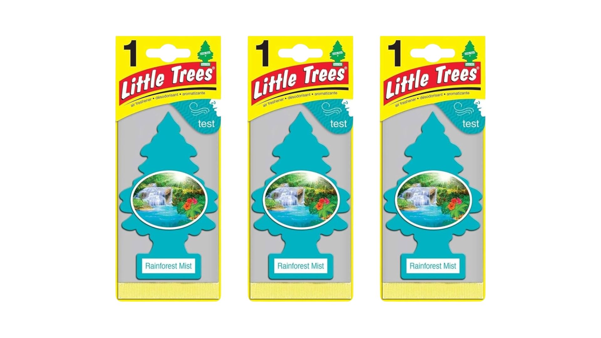 Little Trees Car Air Freshener Rainforest Mist (Bundle of 3)