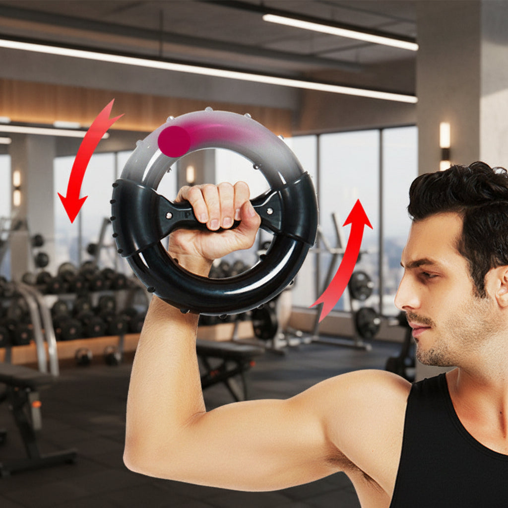Centrifugal Power Ring Trainer – Portable Full-Body Fitness Device | Black