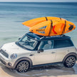 Kayak Roof Rack 1 Pair J-Bar, Soft Roof Rack, Top Mount Tie Down, Carrier For Kayak, Surf Board, Canoe, SUP, Ski Board, Mount On Car, SUV, Truck, 2 Kayaks
