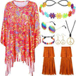 Tie Dye Cloak Costume Halloween Party Clothing Suit