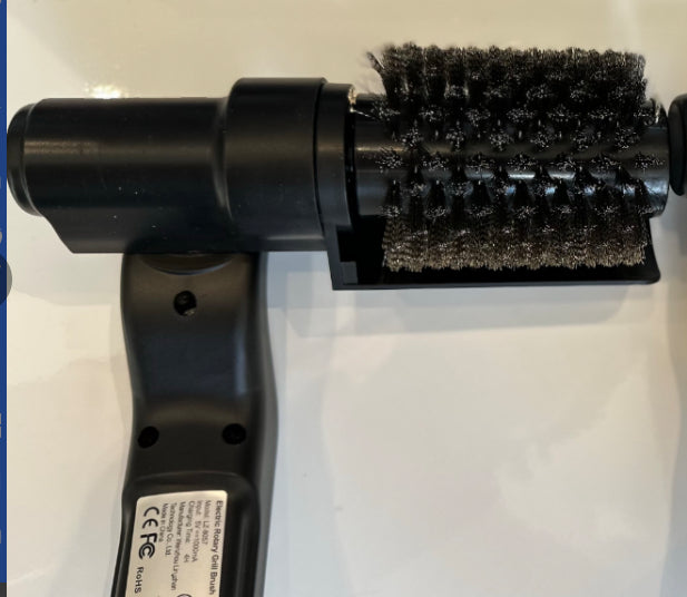 Electric BBQ Grill Brush – 360° Rotating Stainless Steel Cleaner with USB Charging
