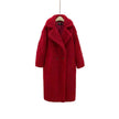 Winter Coats Women – Loose Lapel Medium-Length Polyester Coat