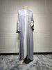 Abaya two piece set Elegant Satin  Plain Color Abaya Kimono Open front Abaya Dubai Abaya wear for Middle East Women
