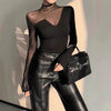 Fashion Chic Slim fit High neck bodycon top for women
